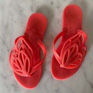 Mini Melissa Coral Red Jelly Sandal